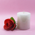 White Pillar Candles for Wedding Decorations